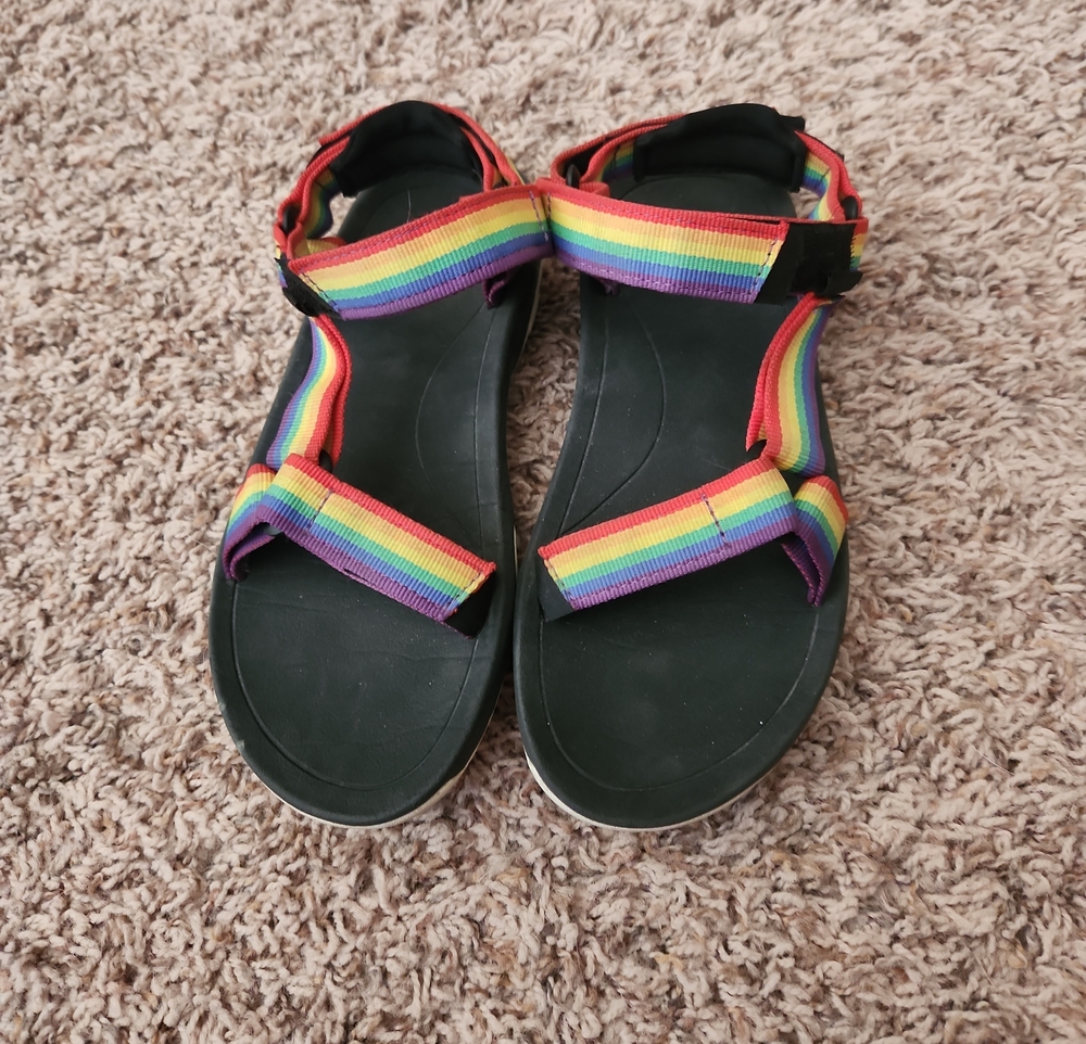 Teva Kids Rainbow Strap Black Sandals